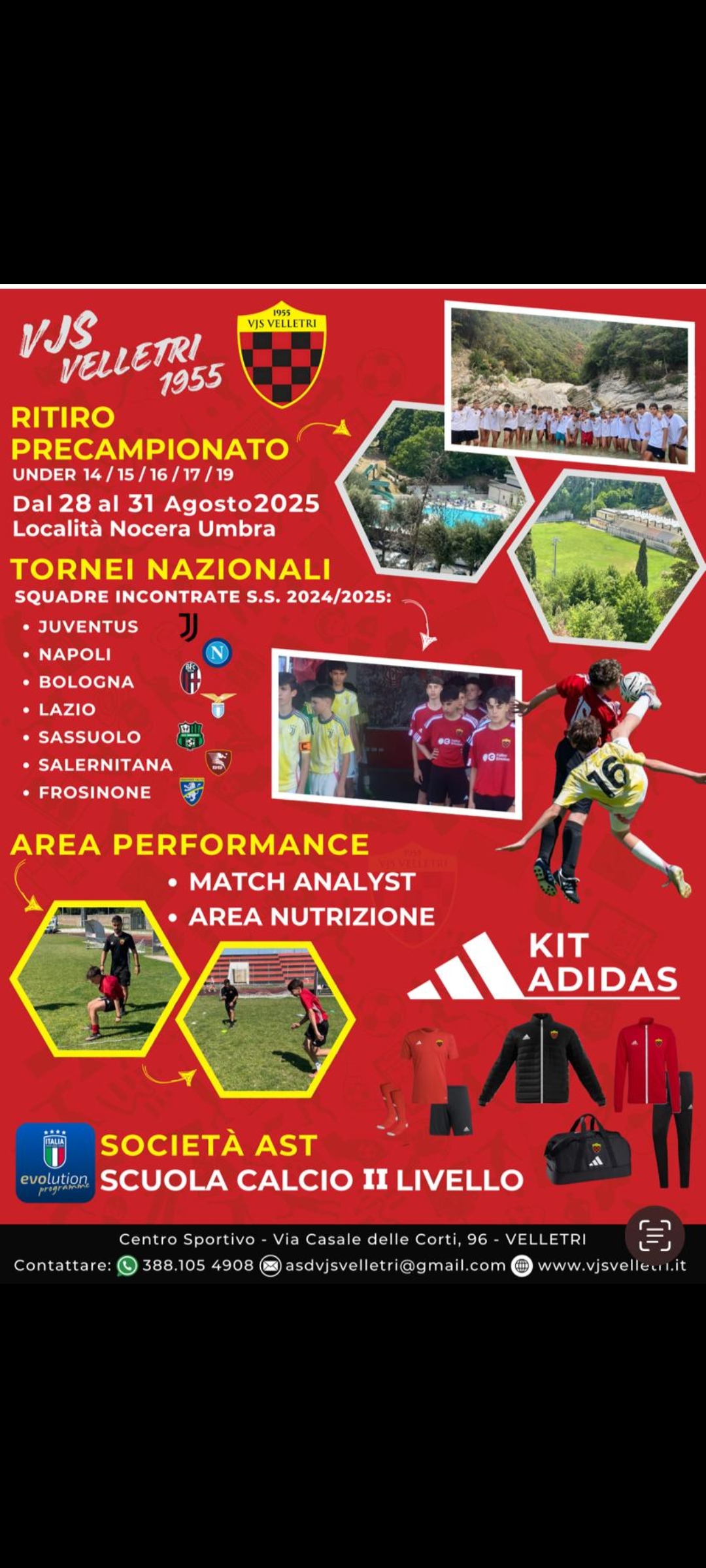 Ritiro pre-campionato per le categorie Under